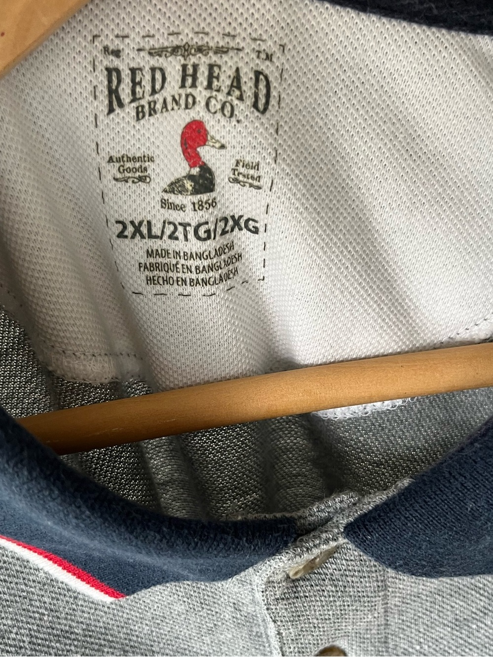 RedHead Brand Co Patriotic Polo Shirt 🇺🇸 Americana Golf Polo Size 2XL - Picture 5 of 7